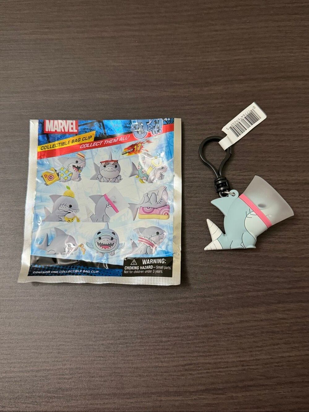 Marvel Rivals Jeff The Land Shark Figural Bag Clip Keychain - Jeff with Cone